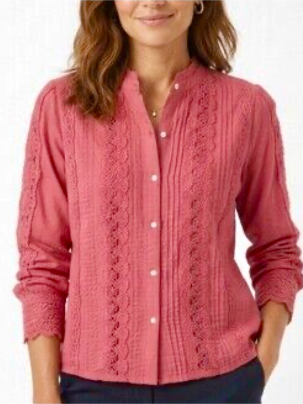 Jennifer & Grace Rosewood Lace Long Sleeve Blouse